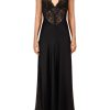 Clearance Black Silk Charmeuse Bias Dress With Black Lace Dresses