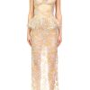 Clearance Silver And Gold Daisy Lace Gown With Hand Beaded Details Dresses