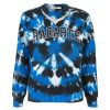 Clearance Radarte Tie Dye Sweatshirt With Rhinestone Necklace Tie-Dye