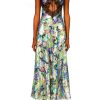 Best Mint Floral Lurex Jacquard Dress With Black Lace Dresses