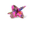 New Magenta Printed Silk Iris Flower Pin Accessories