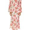 Best Pink Tulip Bouquet Printed Silk Capelet With Silk Flower Detail Dresses