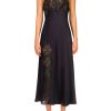 Best Black Silk Satin And Lace Bias Slip Dress Dresses