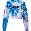 Hot Radarte Logo Tie Dye Cropped Sweatshirt Sweatshirts