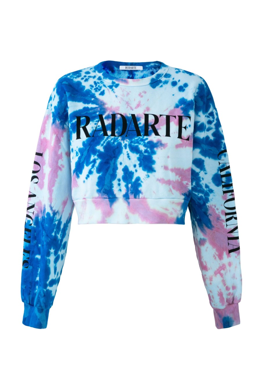 Hot Radarte Logo Tie Dye Cropped Sweatshirt Sweatshirts