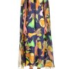 Online Midnight Fairy Printed Silk Chiffon And Satin Cape Dress Dresses