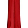 Best Red Wide Leg Double Faced Wool Pant Bottoms