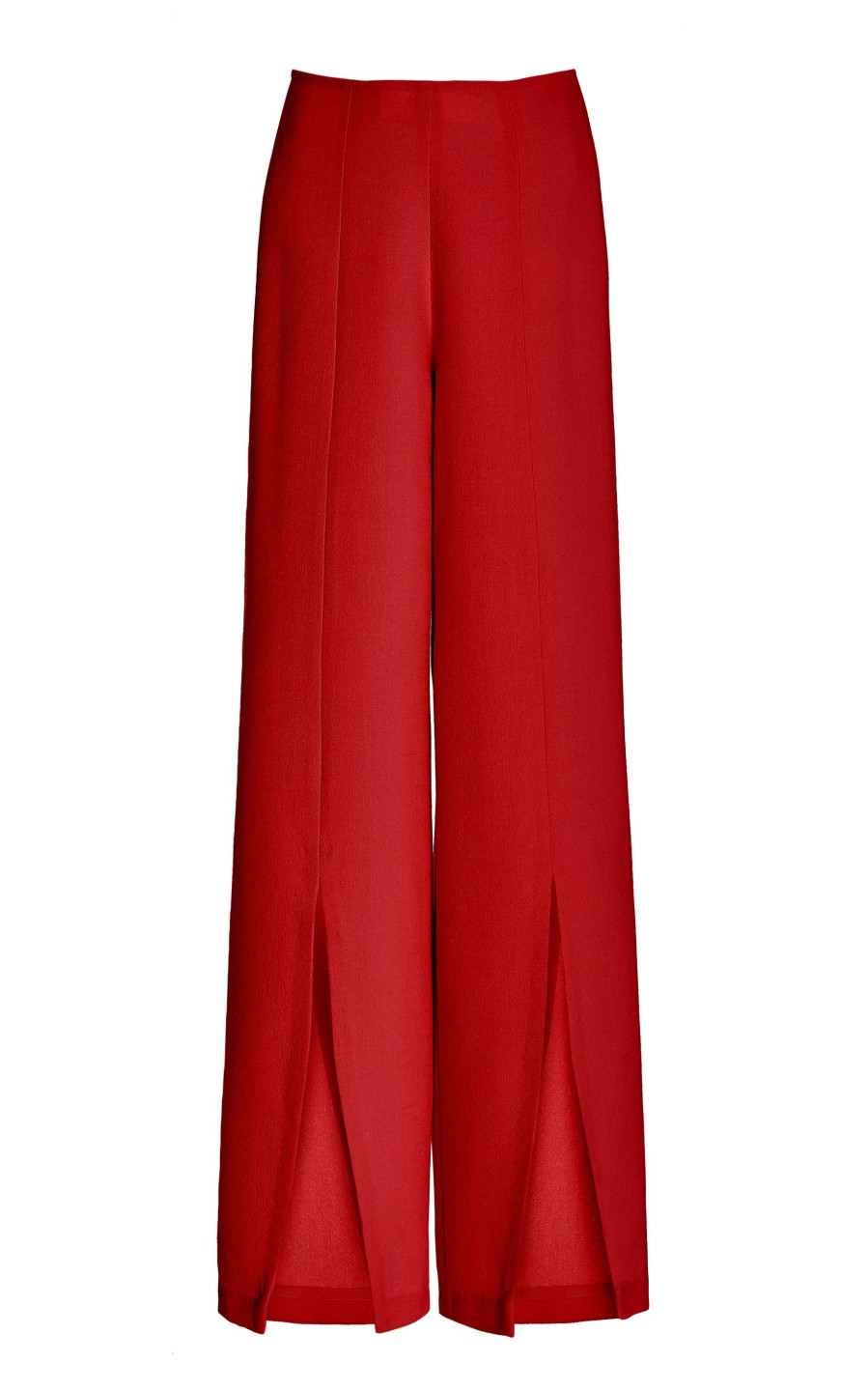 Best Red Wide Leg Double Faced Wool Pant Bottoms