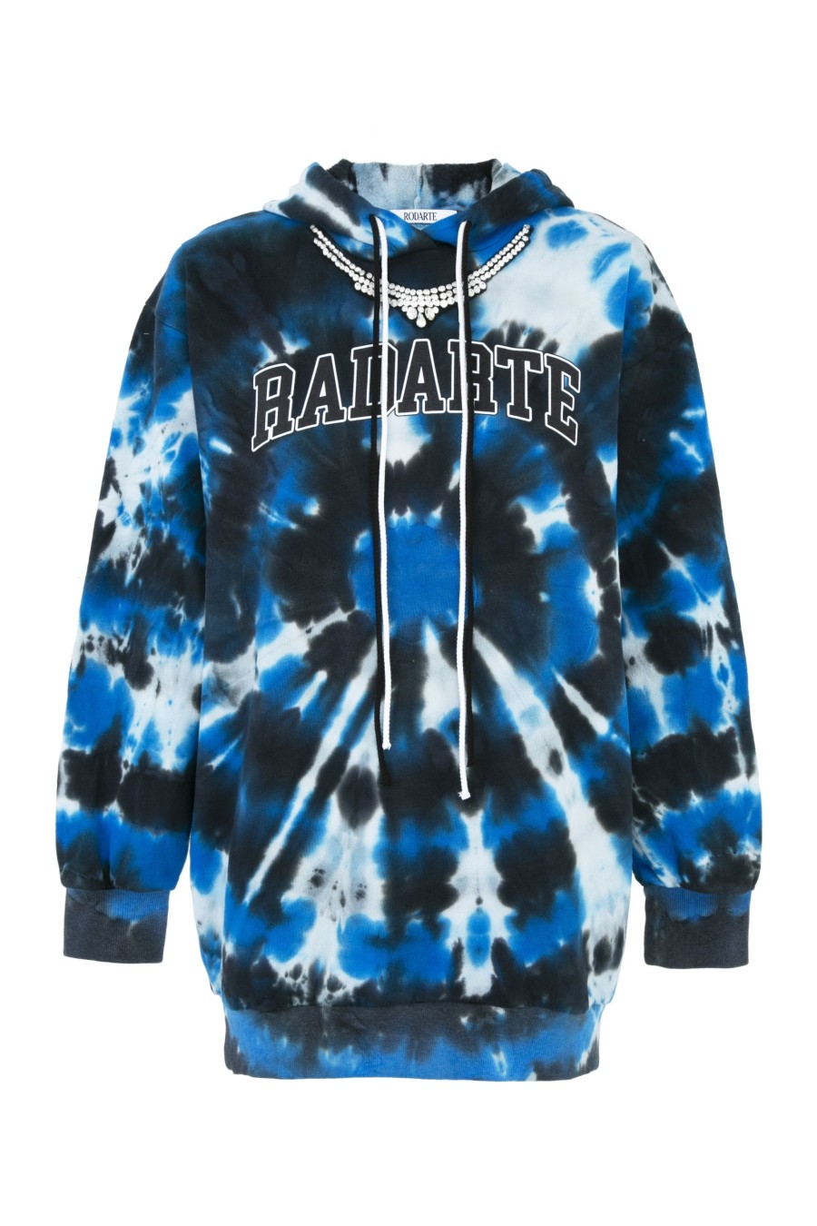 Online Radarte Tie Dye Hoodie Dress With Rhinestone Necklace Sweatshirts