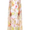 Online Off White Fairy Printed Silk Chiffon And Charmeuse Cape Dress Dresses