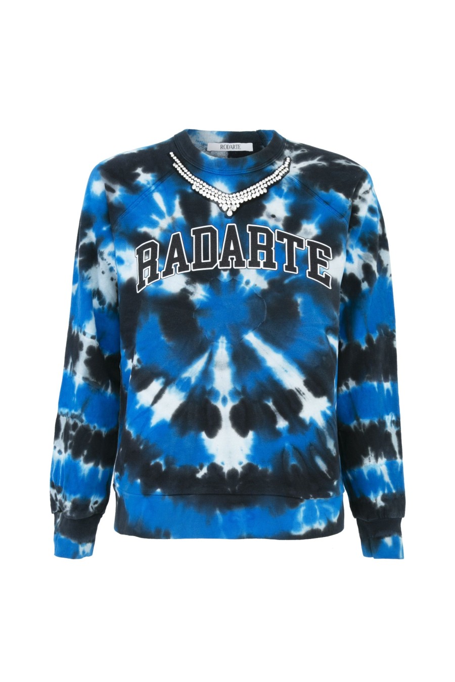 Wholesale Radarte Tie Dye Sweatshirt With Rhinestone Necklace Sweatshirts