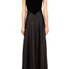 Best Black Silk Satin & Velvet Dress With Tulle Detail Dresses