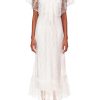 Clearance Off White Floral Lace And Silk Dress Dresses